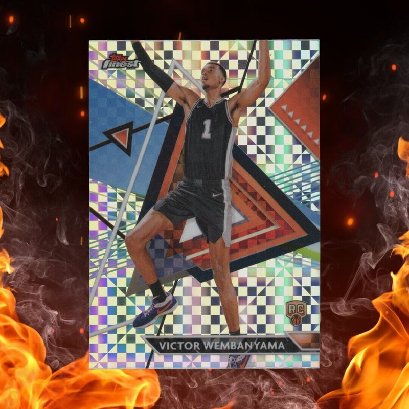2023-24 Topps Finest Basketball VICTOR WEMBANYAMA Rookie X-Fractor