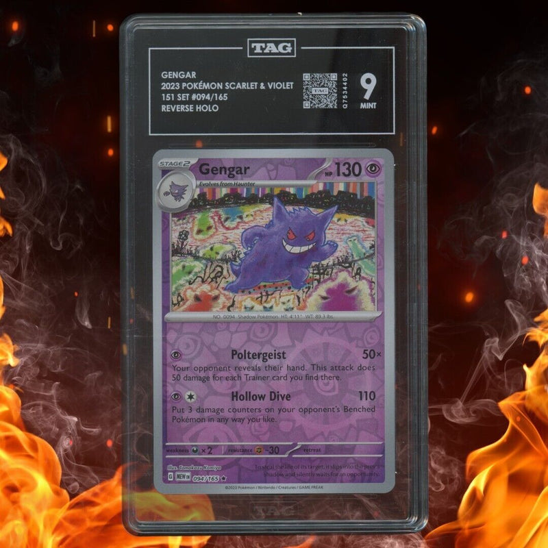 Pokemon 151 English GENGAR Reverse Holo 094/165 TAG 9