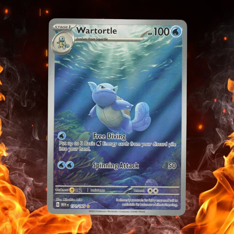 Pokemon 151 English WARTORTLE Illustration Rare Full Art 171/165 LP