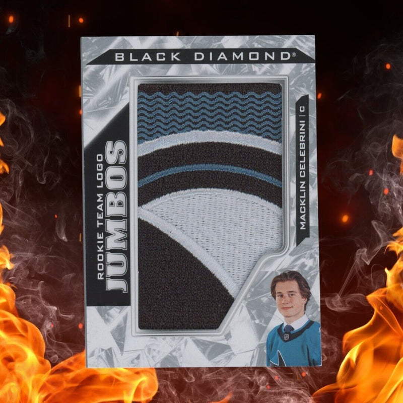 2024-25 Upper Deck Black Diamond MACKLIN CELEBRINI Rookie Team Logo Jumbo Patch