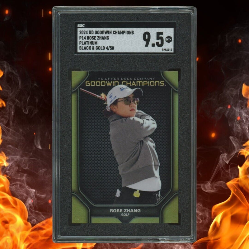 2024 Upper Deck Goodwin Champions ROSE ZHANG Platinum /50 Black & Gold SGC 9.5