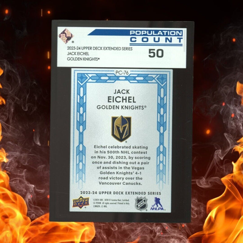 2023-24 Upper Deck JACK EICHEL Population Count 50 /50 Blue