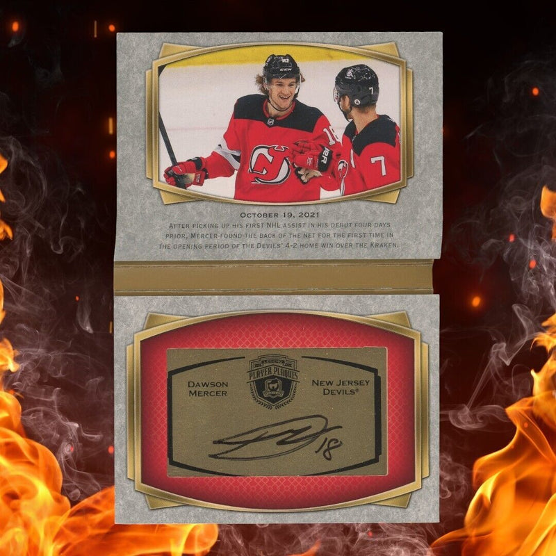 2021-22 The Cup DAWSON MERCER Rookie Auto /35 Player Plaques