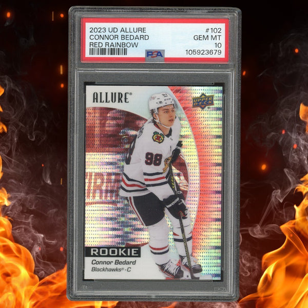 2023-24 Upper Deck Allure CONNOR BEDARD Rookie Red Rainbow PSA 10 #102