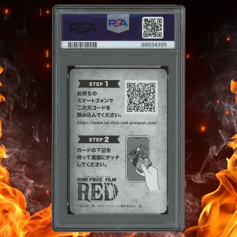2022 One Piece Film Red MEMORIAL CARD Promo Week 5 Touchcard PSA 10 Japanese