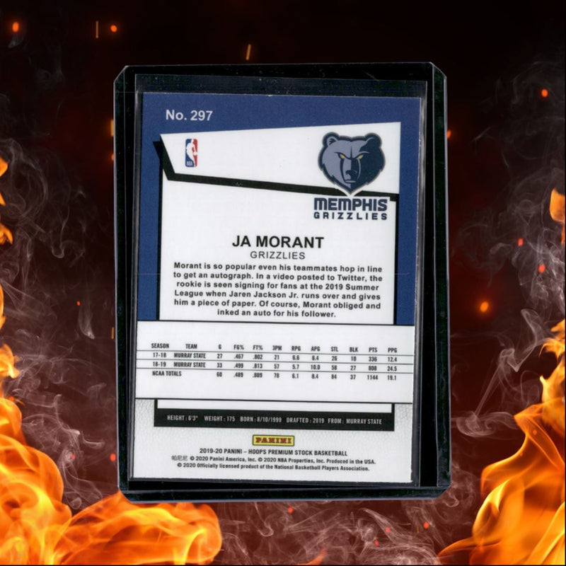 2019-20 Panini NBA Hoops Premium Stock Ja Morant Tribute (B) Rookie