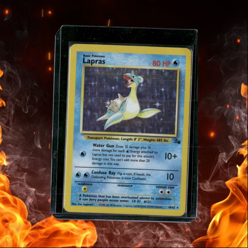 1999 Pokemon Fossil Lapras Holo Rare HP