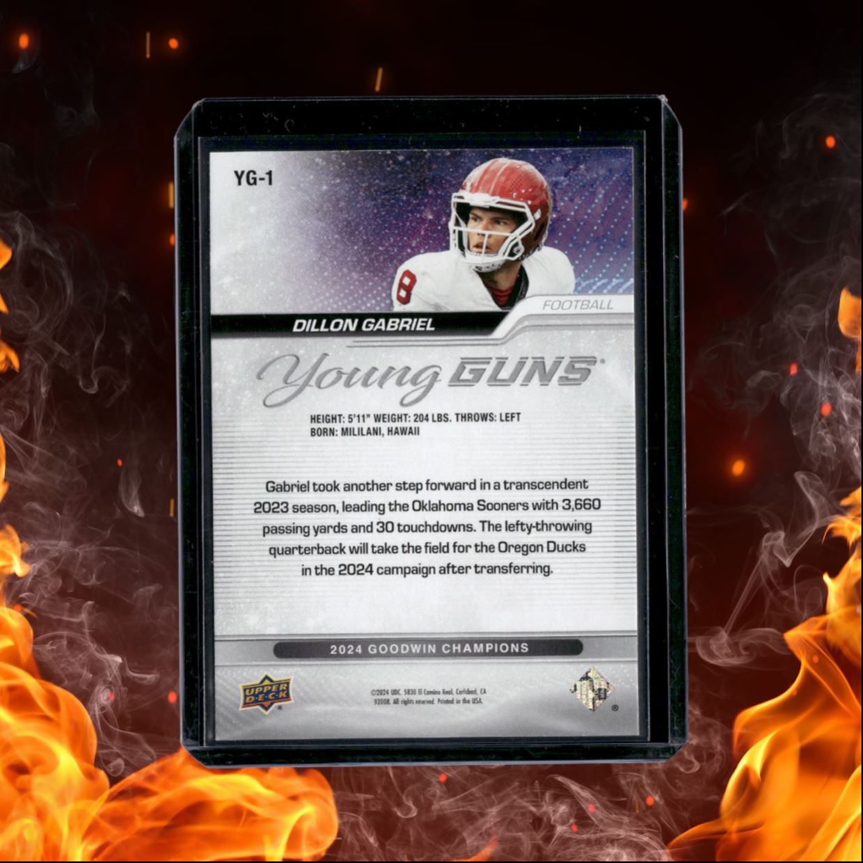 2024 Upper Deck Goodwin Champions Dillon Gabriel Young Guns Rookie #YG-1