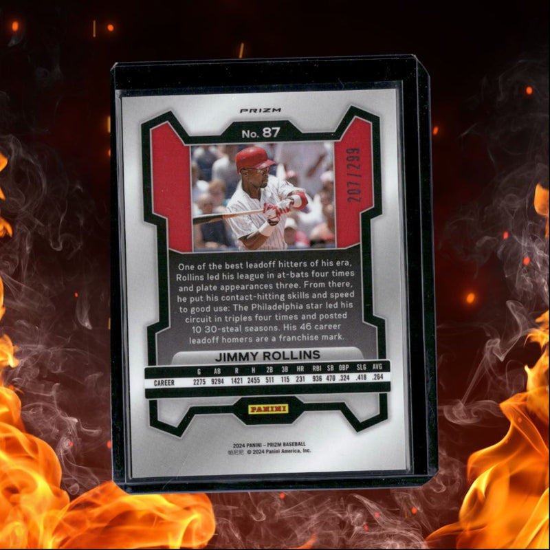 2024 Panini Prizm Jimmy Rollins Legends Red Prizm 207/299
