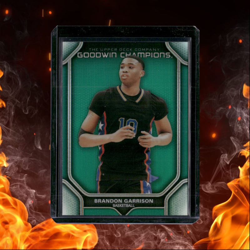 2024-25 Upper Deck Goodwin Champions Brandon Garrison Portrait Green