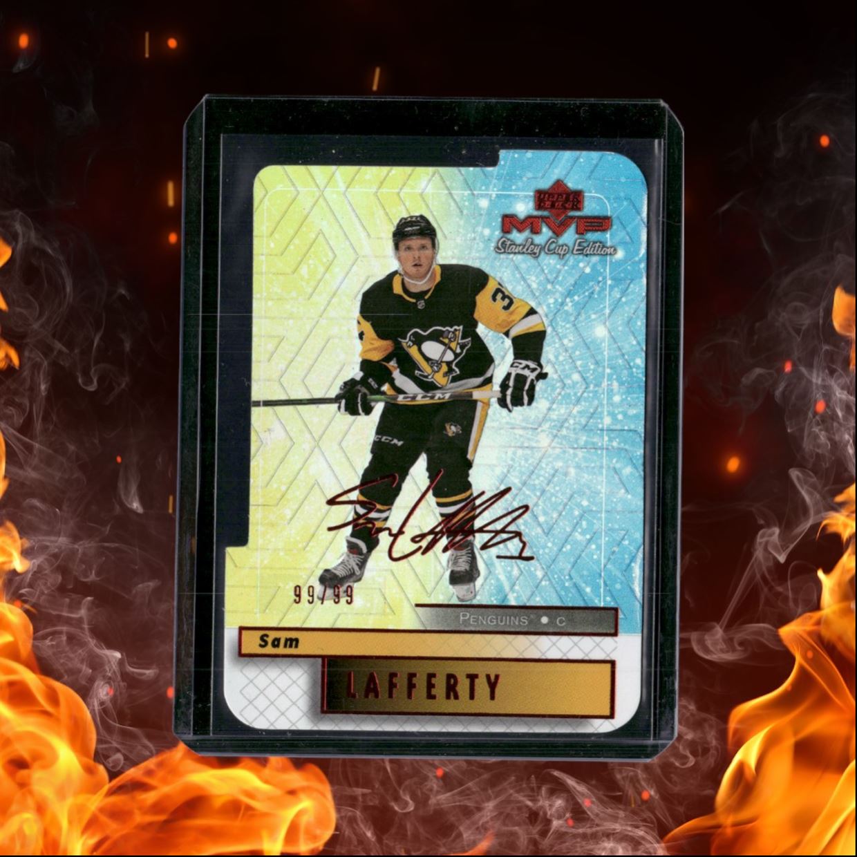2019-20 Upper Deck MVP Sam Lafferty Colors & Contours Green Blue Rookie 99/99