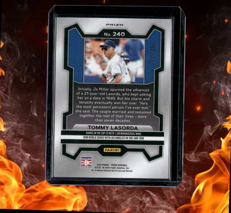 2024 Panini Prizm Tommy Lasorda Manager Red Prizm 212/299