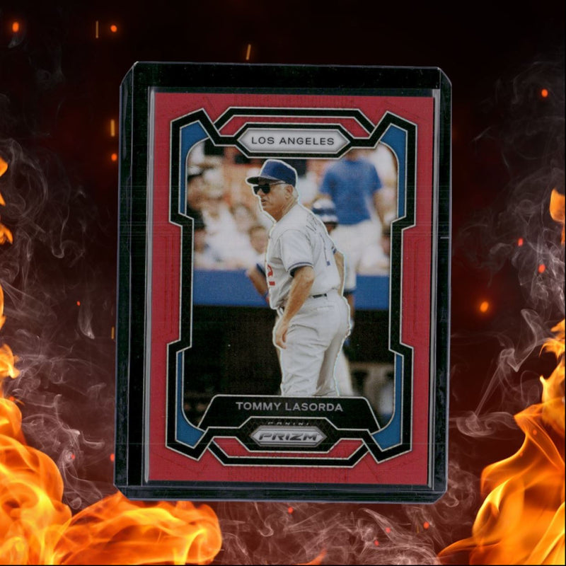 2024 Panini Prizm Tommy Lasorda Manager Red Prizm 212/299