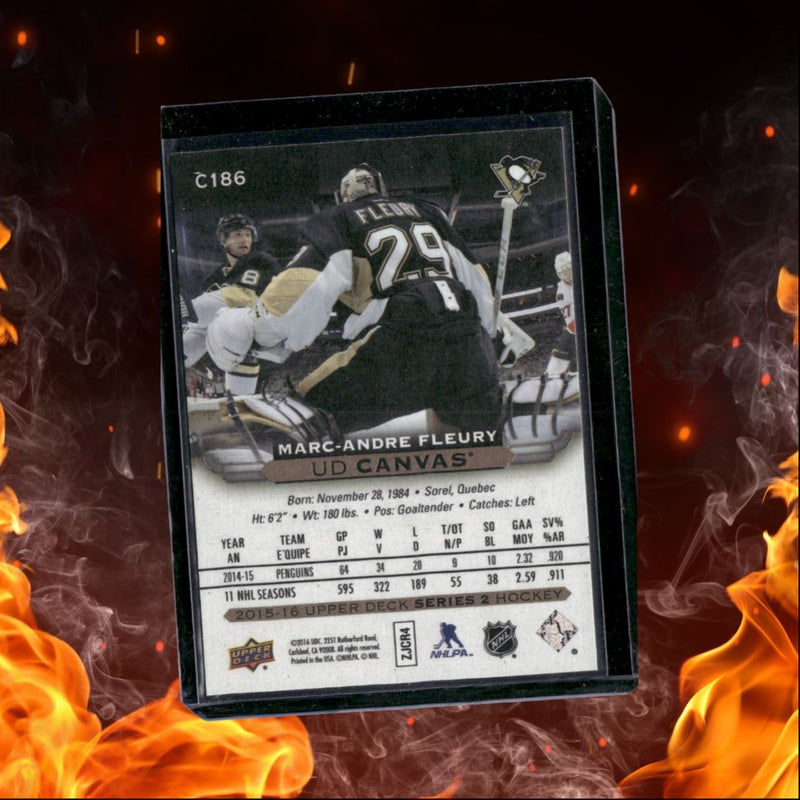2015-16 Upper Deck Marc-Andre Fleury UD Canvas Auto