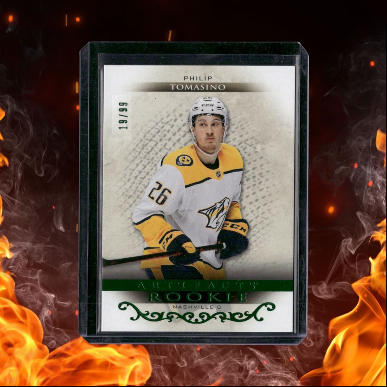 2021-22 Upper Deck Artifacts Philip Tomasino Emerald Green Rookie 19/99 #RED197