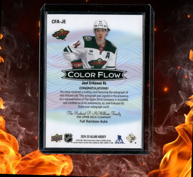 2024-25 Upper Deck Allure Joel Eriksson Ek Color Flow Full Rainbow (B) Auto