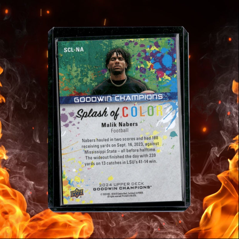 2024 Upper Deck Goodwin Champions Malik Nabers Splash of Color Lenticular SSP