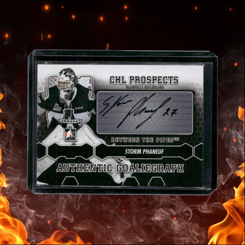 2012-13 In The Game Between the Pipes Storm Phaneuf CHL Prospect Goaliegraph (A)