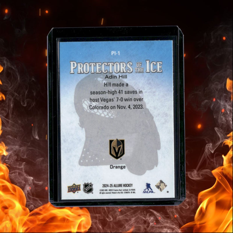 2024-25 Upper Deck Allure Adin Hill Protectors of the Ice Orange