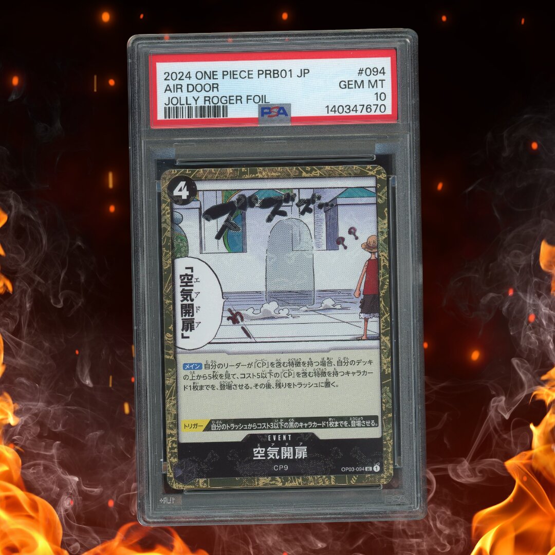 One Piece Japanese Door Jolly Roger Foil PSA 10 #094