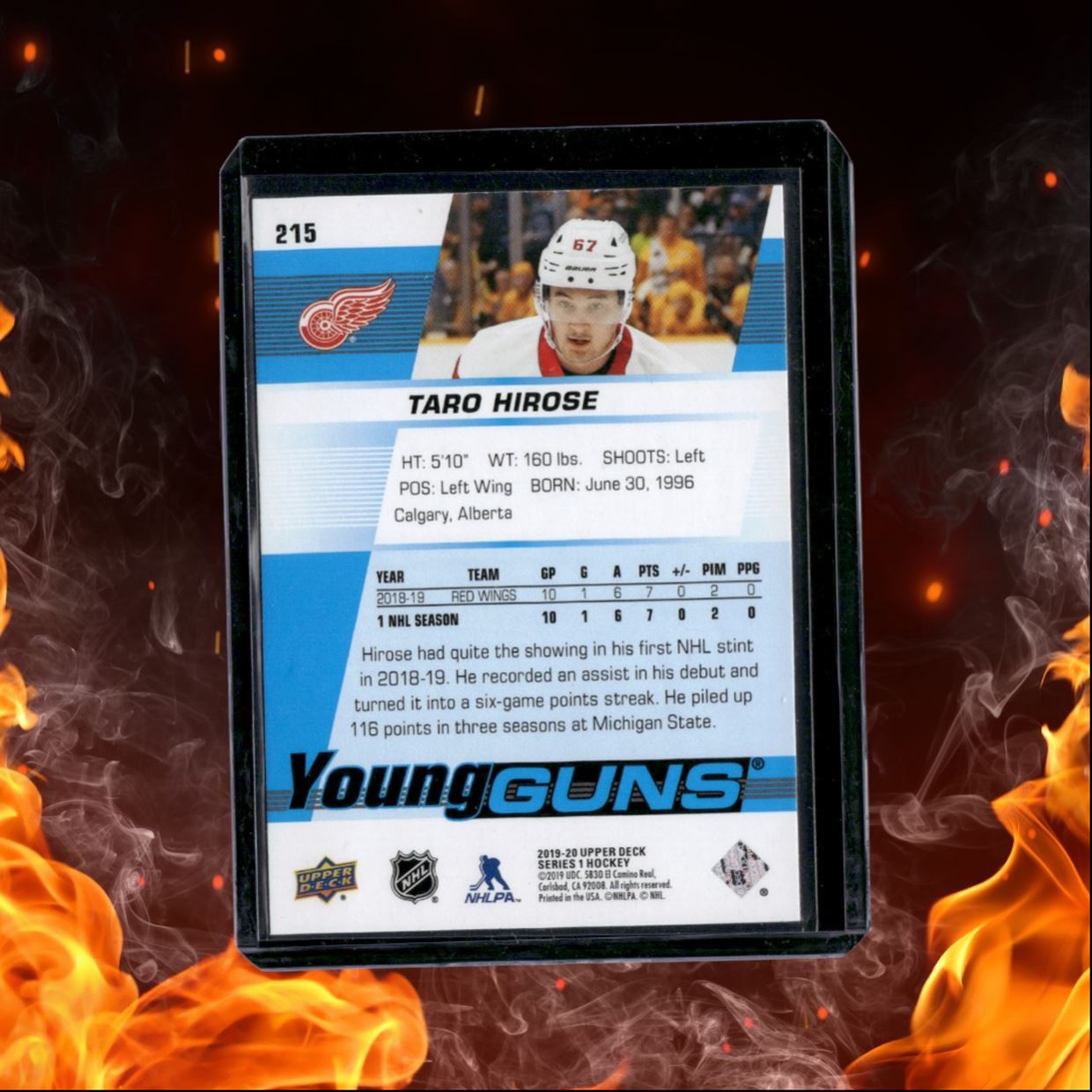 2019-20 Upper Deck Taro Hirose Young Guns (C) Rookie #215
