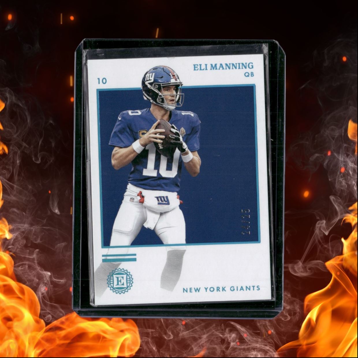 2019 Panini Encased Eli Manning Turqoise Blue 24/25 #72