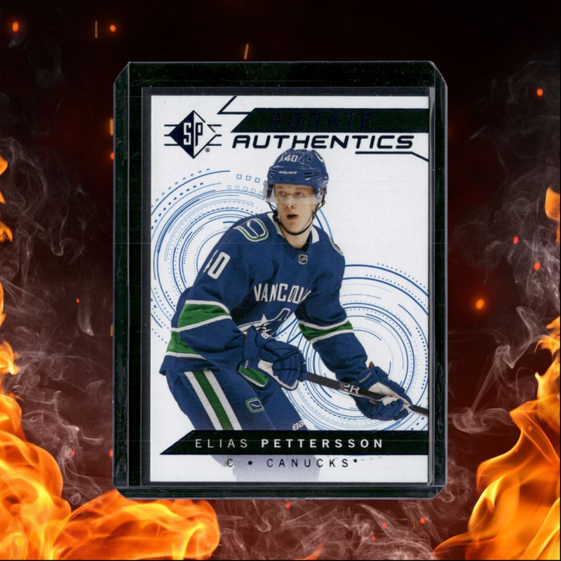 2018-19 Upper Deck SP Elias Pettersson Authentics Blue Rookie