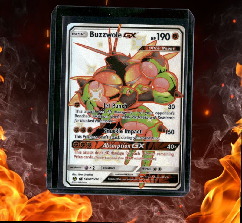2019 Pokemon Hidden Fates Buzzwole GX Full Art Rare LP