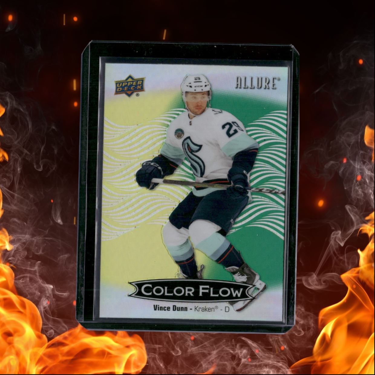 2024-25 Upper Deck Allure Vince Dunn Color Flow Yellow Green #CFL-58