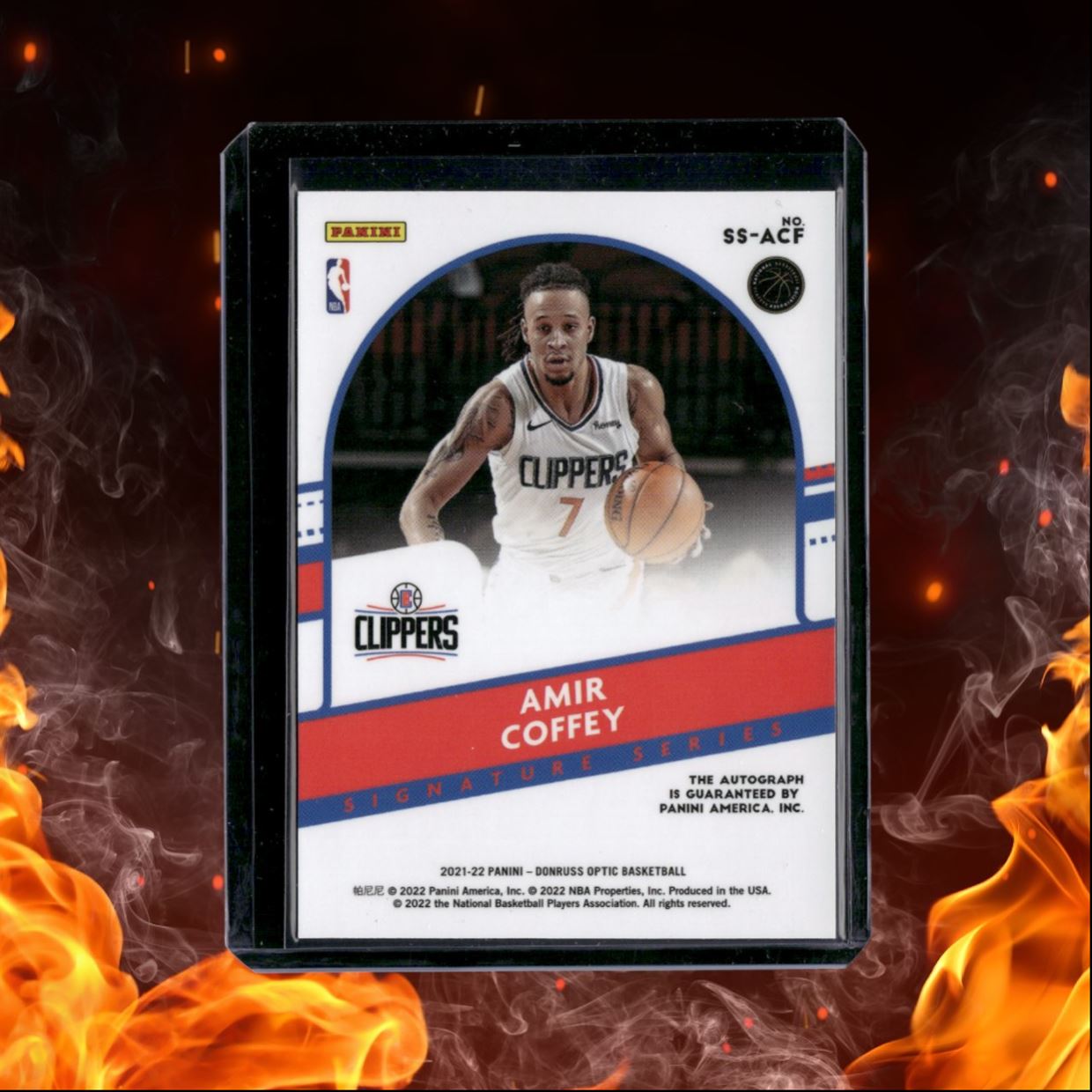 2021-22 Donruss Optic Amir Coffey Signature Series Auto #SS-ACF