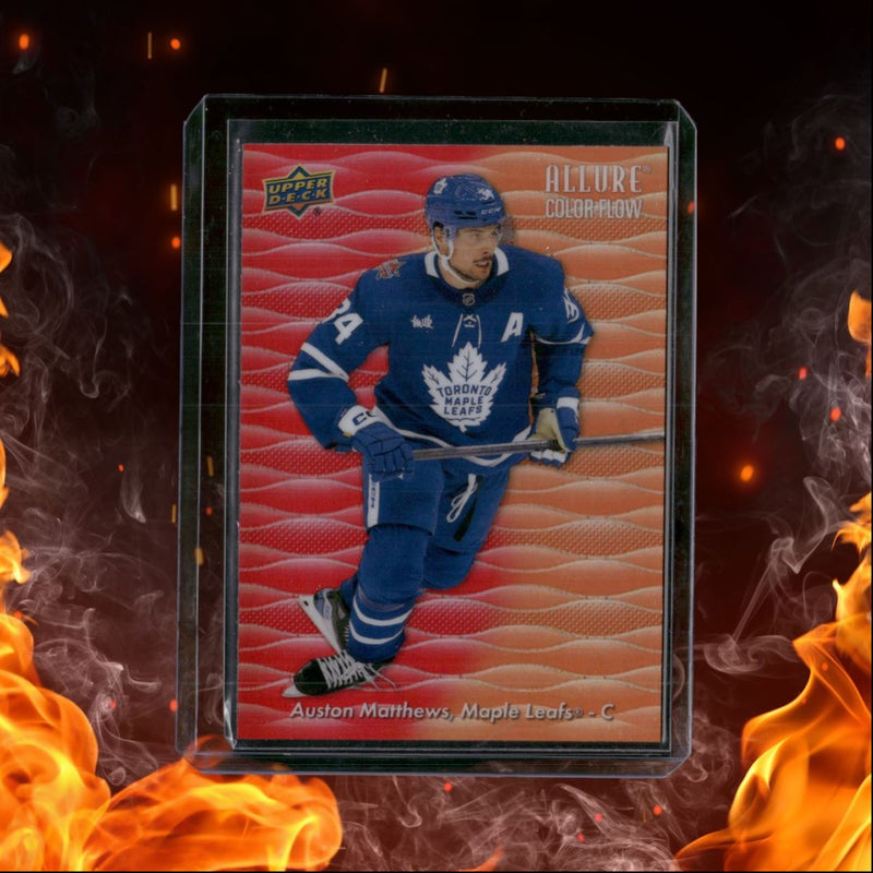 2023-24 Upper Deck Allure Auston Matthews Color Flow Red Orange