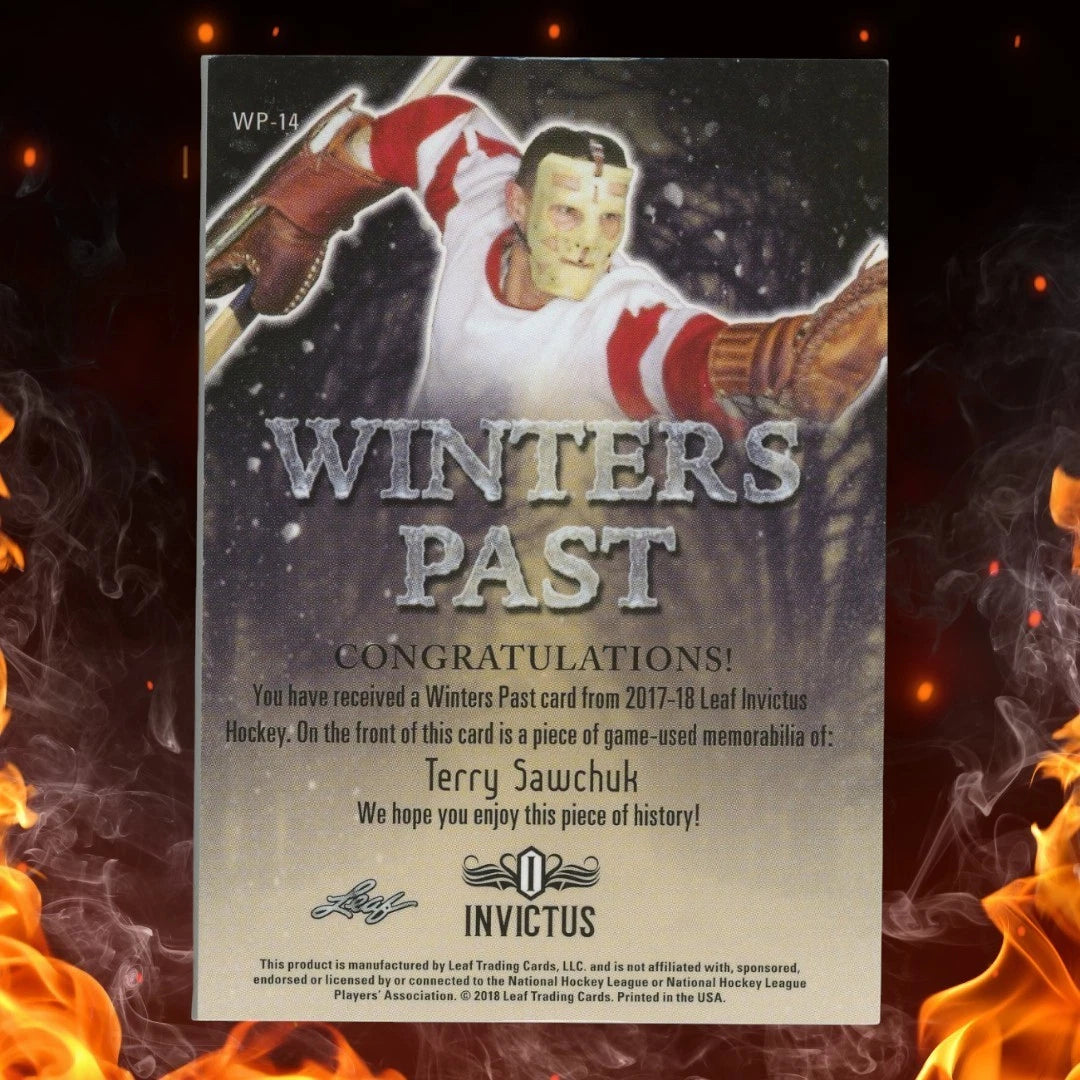 2018-19 Leaf Invictus TERRY SAWCHUK Winters Past Patch /5 #WP-14