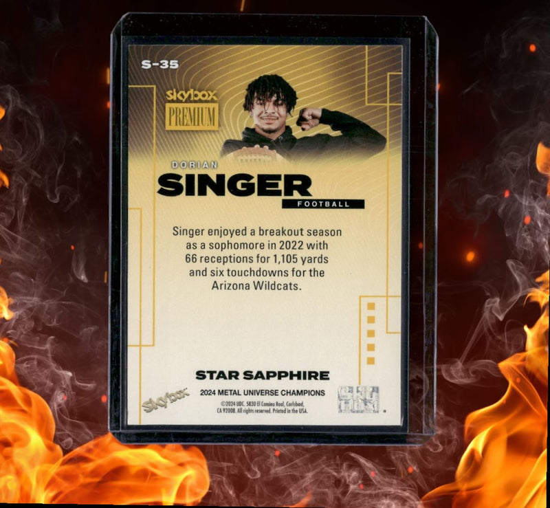 2024 Metal Universe Champions Dorian Singer Skybox Premium Star Sapphire 20/75