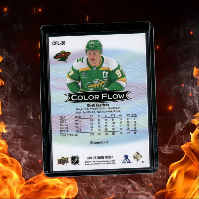 2024-25 Upper Deck Allure Kirill Kaprizov Color Flow Green Blue