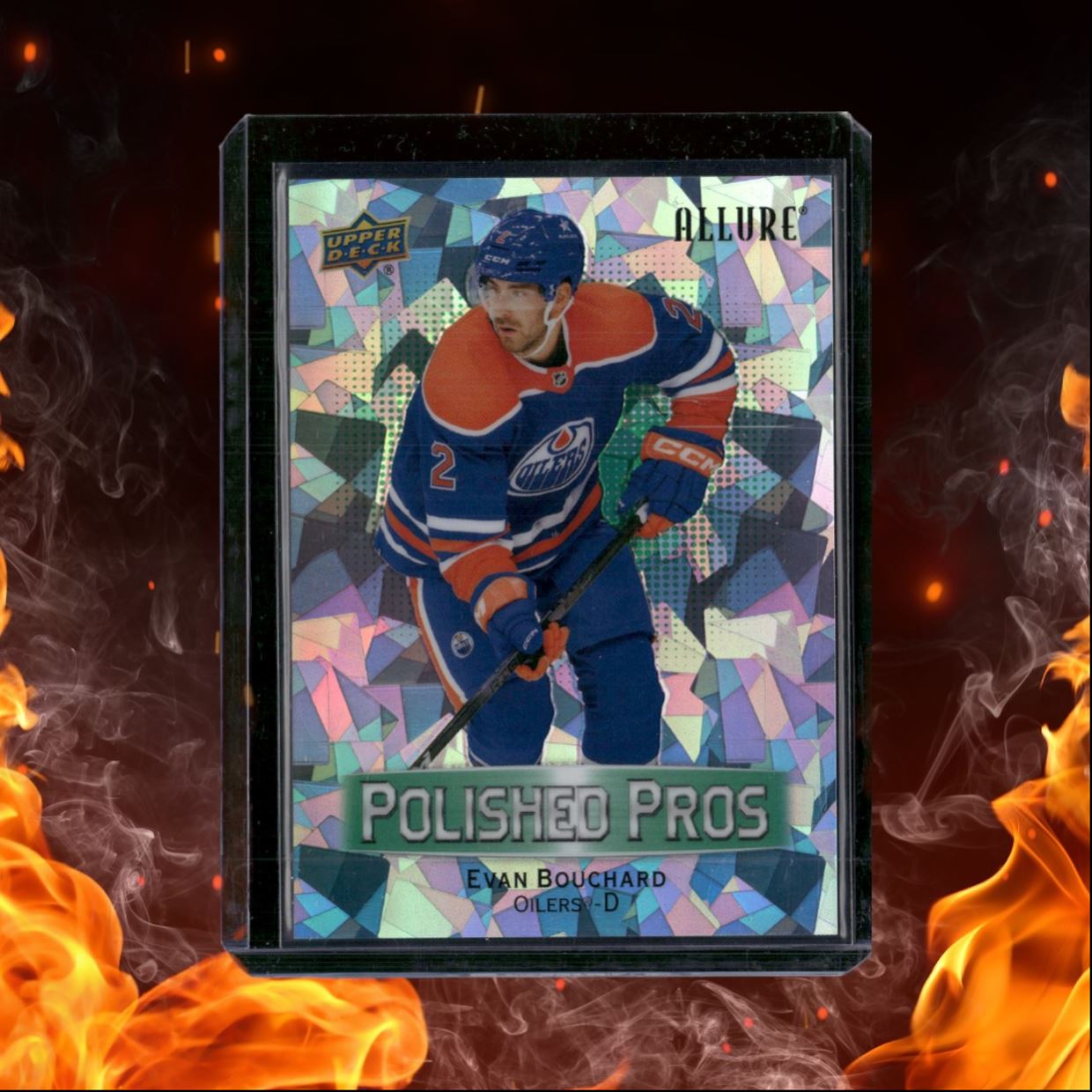 2023-24 Upper Deck Allure Evan Bouchard Polished Pros Green 218/249 #PP-4