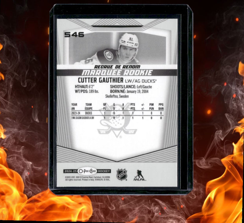 2024-25 O-Pee-Chee Cutter Gauthier Marquee (A) Rookie