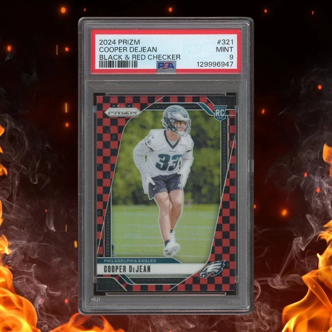 2024 Panini Prizm COOPER DEJEAN Rookie Black & Red Checker PSA 9 #321