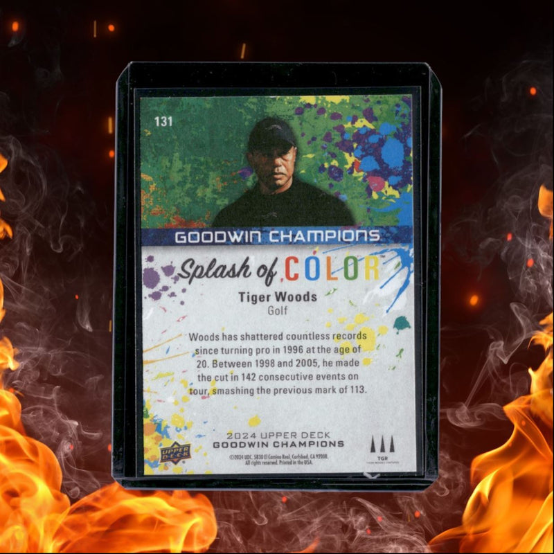 2024 Upper Deck Goodwin Champions Tiger Woods Splash of Color (A)