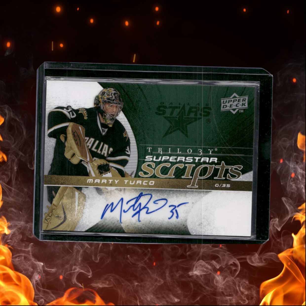2008-09 Upper Deck Trilogy Marty Turco Superstar Scripts Auto #SS-MT