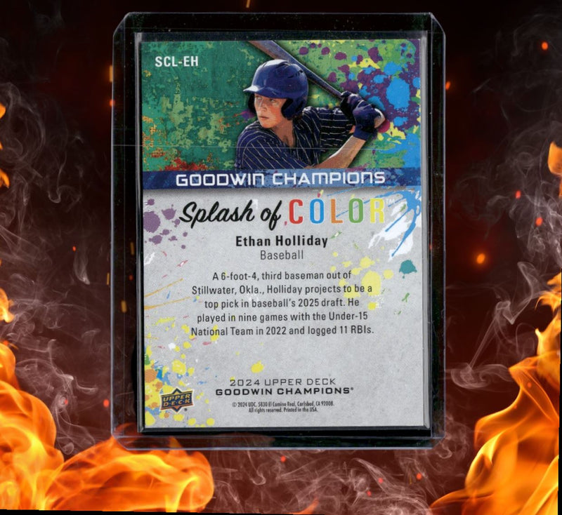 2024 Upper Deck Goodwin Champions Ethan Holliday Prospect Splash of Collor