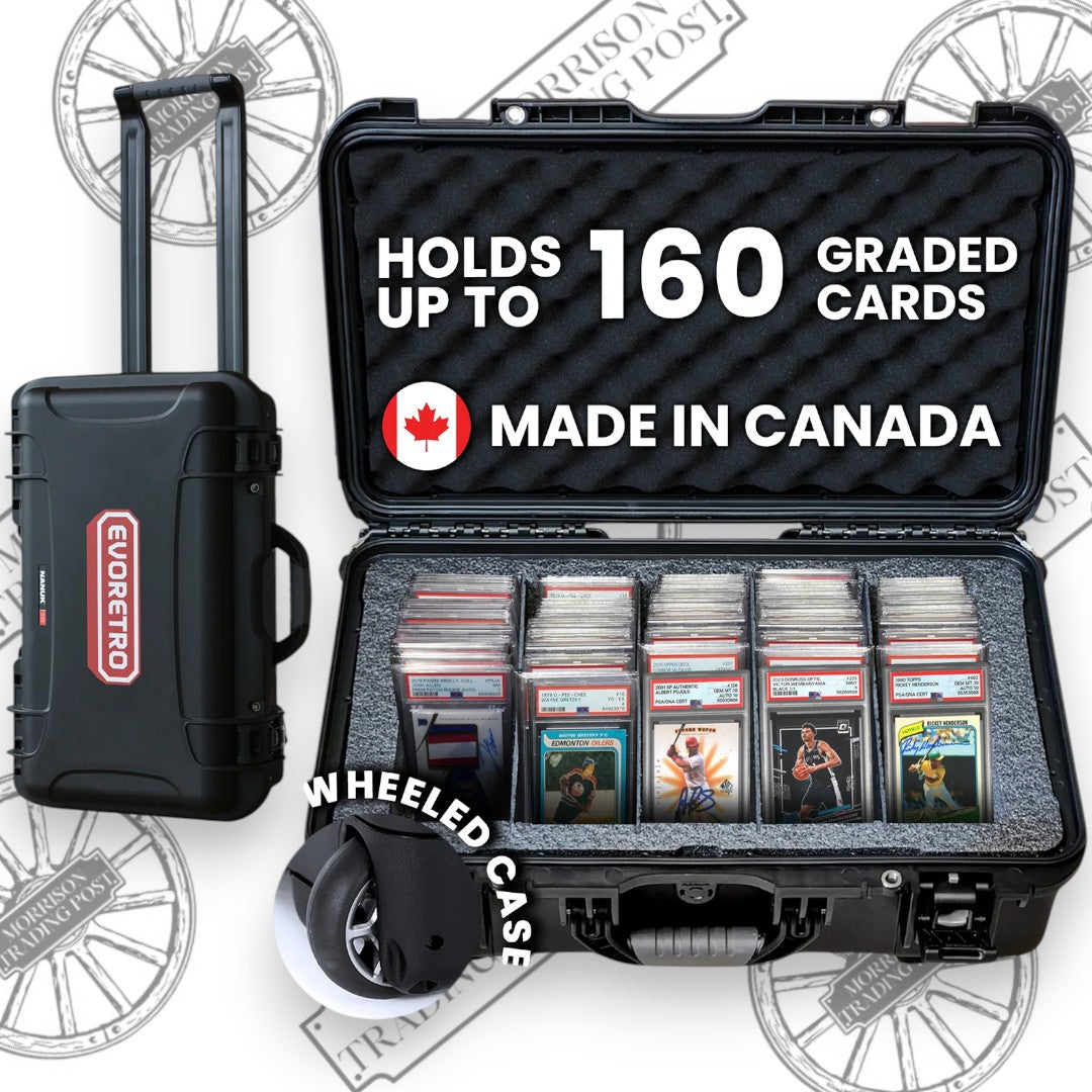 EVORETRO Heavy Duty Waterproof Wheeled Card Case | Holds Up To 160 Slabs
