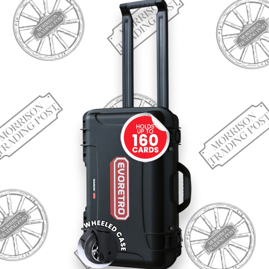 EVORETRO Heavy Duty Waterproof Wheeled Card Case | Holds Up To 160 Slabs
