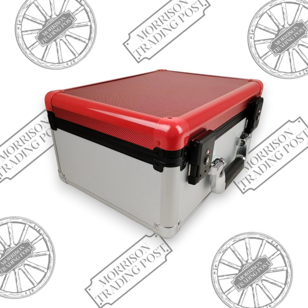 EVORETRO Red & Silver Aluminum Graded Card Storage Box