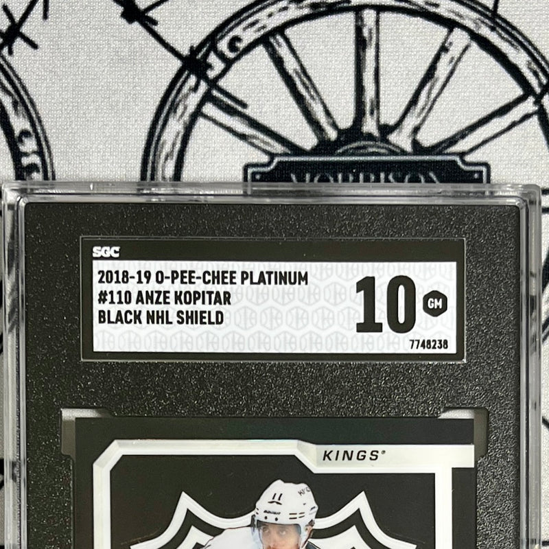 2018-19 O-Pee-Chee Platinum ANZE KOPITAR Black NHL Shield SP SGC 10