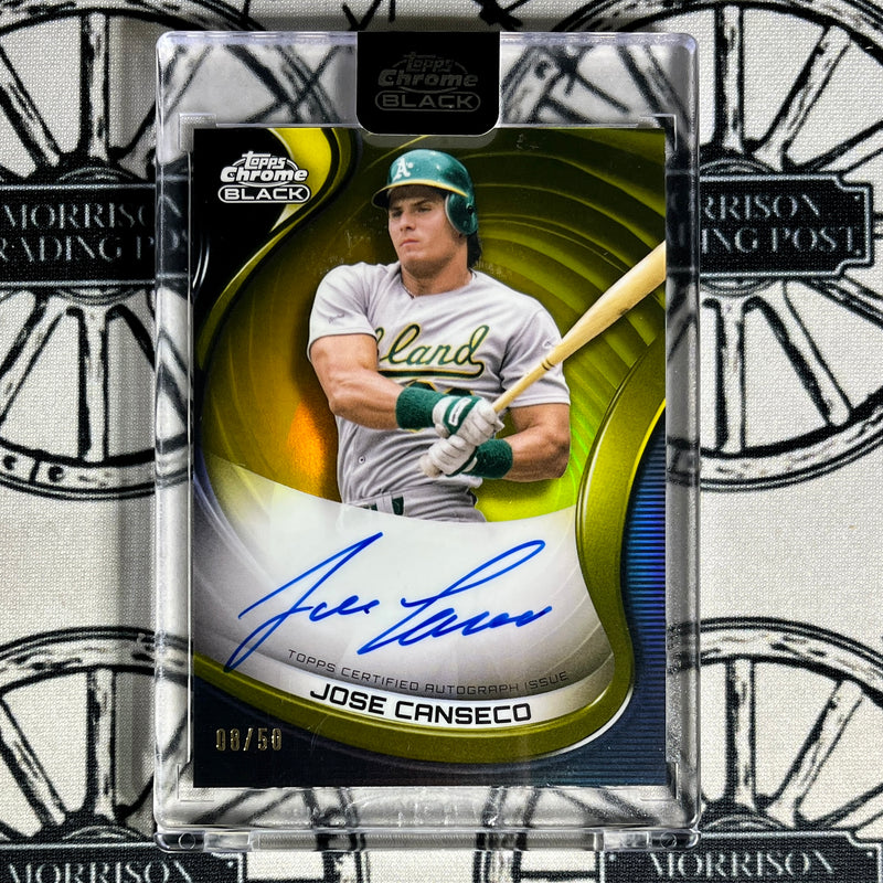 2022 Topps Chrome Black JOSE CANSECO Gold Autograph /50