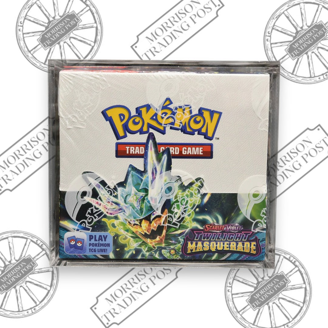 EVORETRO Acrylic Pokemon Booster Box Protector – 4MM Anti-UV with Sliding Lid