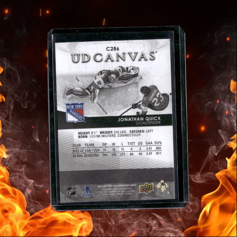 2023-24 Upper Deck Jonathan Quick Black & White UD Canvas