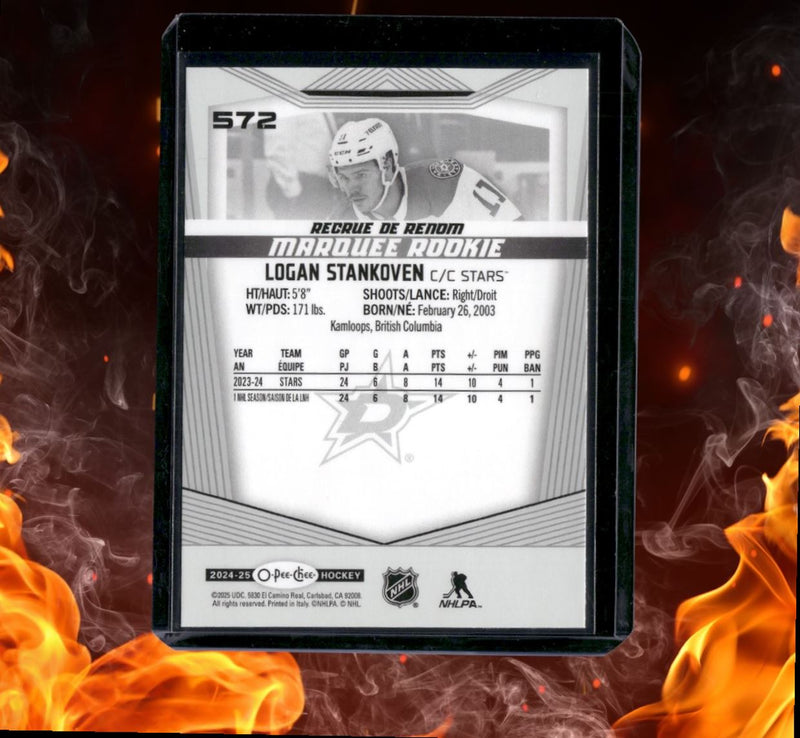 2024-25 O-Pee-Chee Logan Stankoven Marquee (B) Rookie