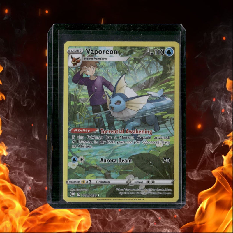 2022 Pokemon Brilliant Stars Vaporeon Trainer Gallery Full Art LP