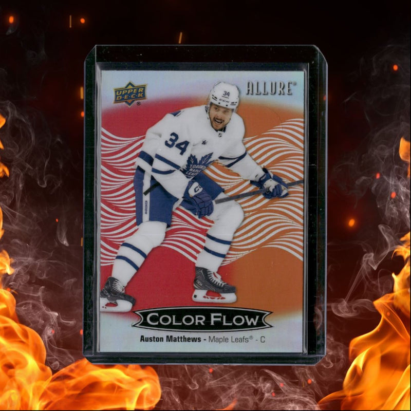 2024-25 Upper Deck Allure Auston Matthews Color Flow Red Orange
